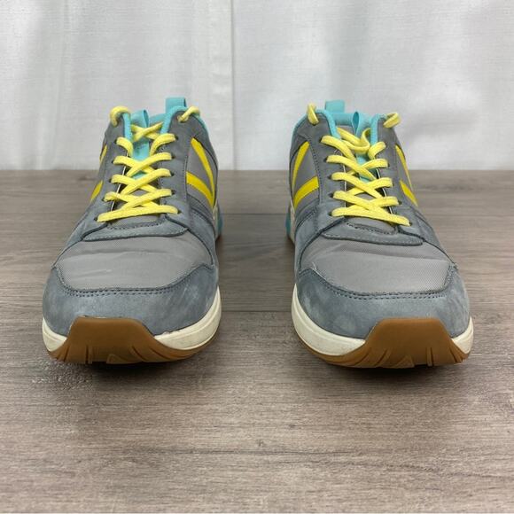 Vionic Gray With Yellow&Blue Detail Retro Vibe Rechelle Sneakers Sz.8 - Picture 5 of 15